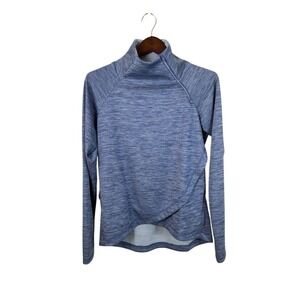 IBKUL‎ Womens Medium Asymmetrical Zip Heather Blue UPF50